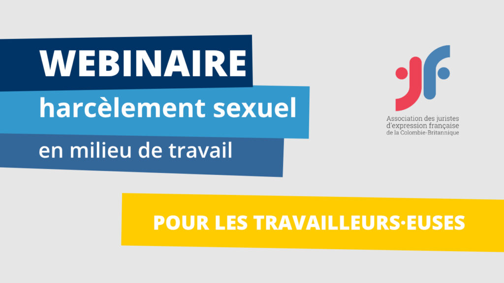 Webinaire Harcèlement sexuel au travail